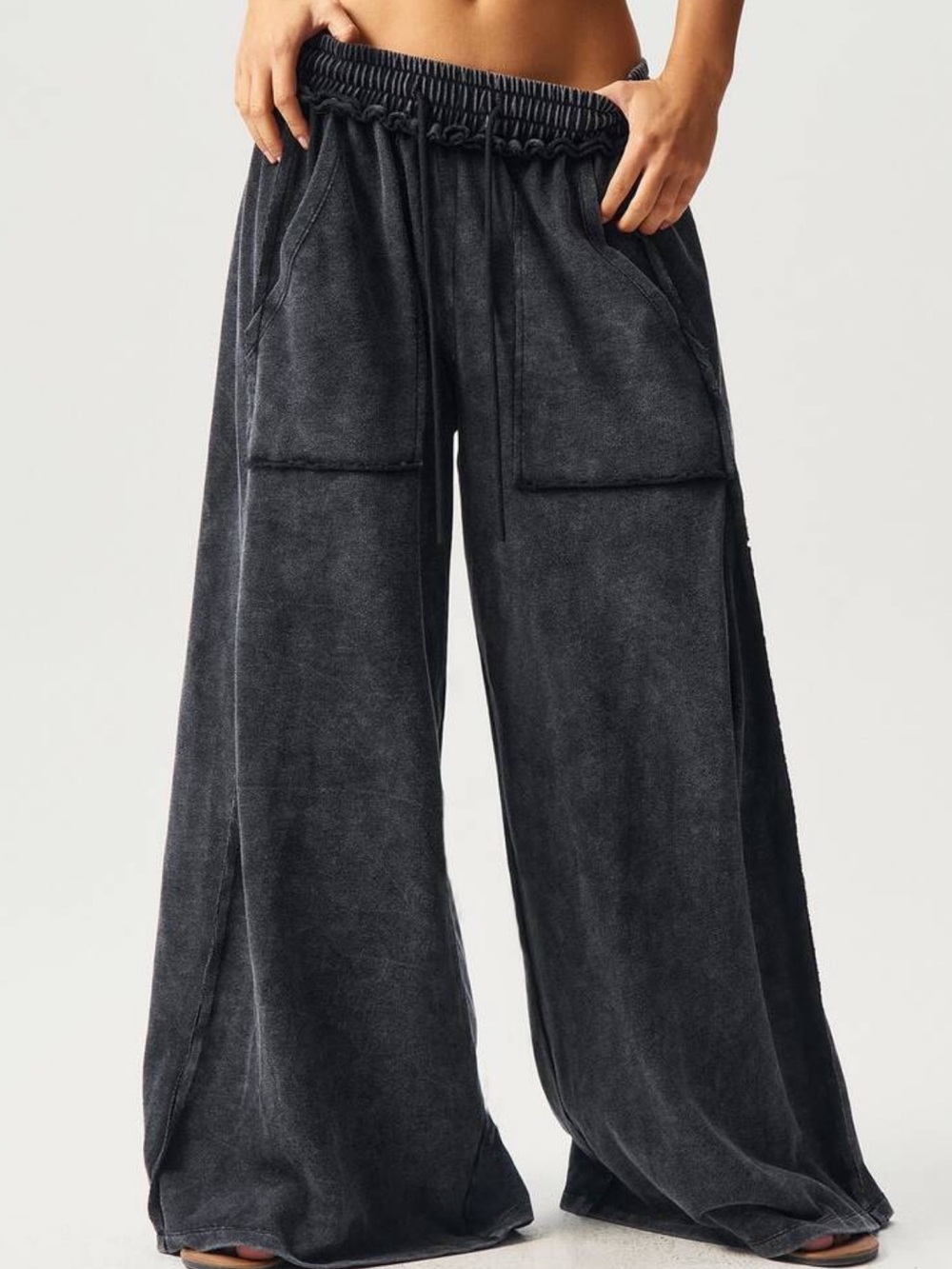 Charcoal Grey Flare Lounge Sweat Pants Size Small